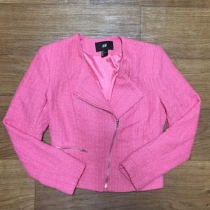 Pink Tweed Style Blazer